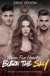 WHEN FIVE HEARTS BURN THE SKY: AN ENEMY TO LOVERS REVERSE HAREM ROMANCE. (Beneath Their Silver Hunger)